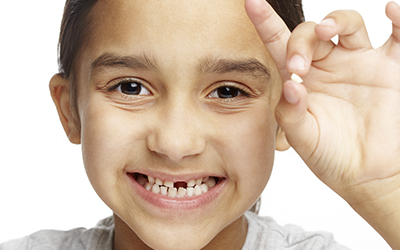 Young child smiling